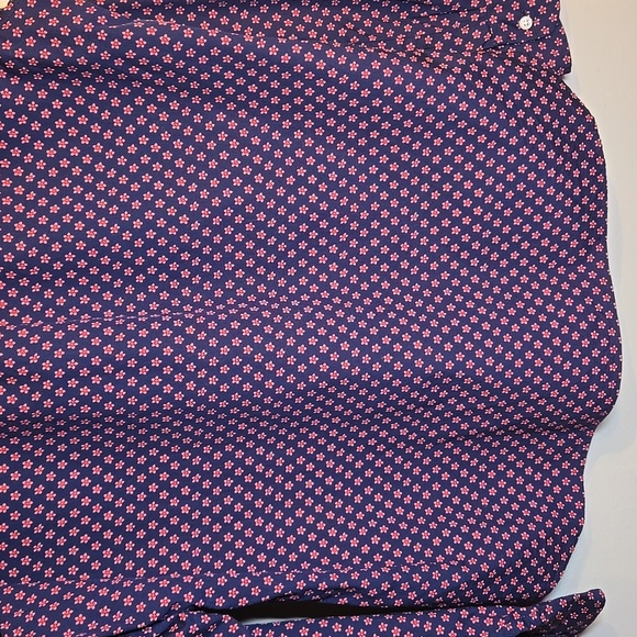 J. Crew Organic Cotton Slim Untucked Stretch Secret Wash Sleeved Floral Shirt - Picture 8 of 13